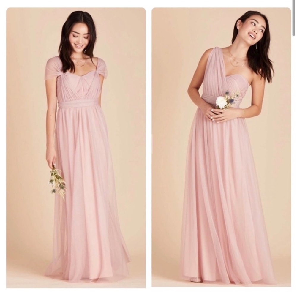 Birdy Grey Christina Convertible Dress in Rose Quartz Pink Bridesmaid Cocktail - Picture 1 of 6